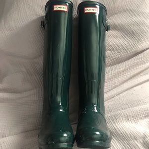 Hunter Green rain-boots galoshes